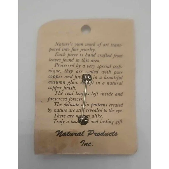 Vintage Real Leaves Brooch 0153 - Picture 2 of 3